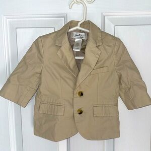Baby Boys Janie and Jack Special Occasion Tan Cotton Blazer 12-18 Months
